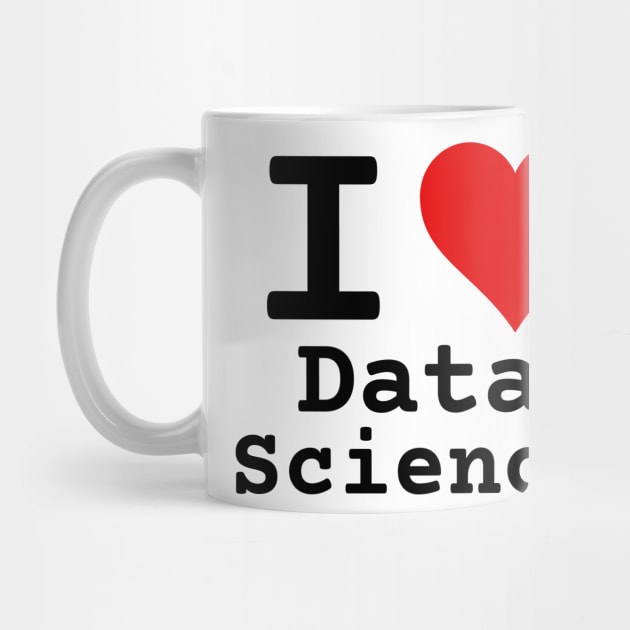 I Love Data Science | Stylized Heart Logo Black by aRtVerse